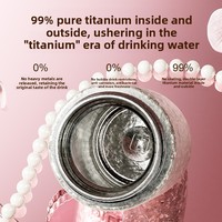 Bouteille d'eau isotherme DILLER de luxe en titane pur à double paroi, grande capacité, style professionnel, gobelet santé