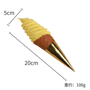 Modelo de cono de helado simulado con forma de antorcha, camión de bebidas frías para mercado nocturno, decoración de postres y helados, accesorio fotográfico realista - Product Image 5