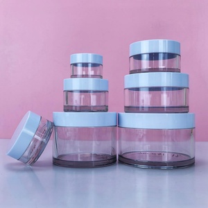 Customized 200ml 8oz <b>Empty</b> Plastic Frosted 250ml Luxury <b>Jars</b> for Body Butter Containers 250g 120ml <b>Jars</b> with Lid - Product Image 1