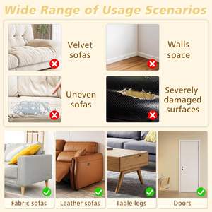 Ruban <span class=keywords><strong>anti</strong></span>-griffures pour chats, ruban d'entraînement pour animaux de compagnie, protecteur transparent pour meubles, canapés, portes et murs - Product Image 4