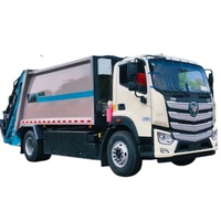 Camion à ordures compacteur électrique Foton, avec fonction d'auto-déchargement, camion de compactage hydraulique à émissions zéro.