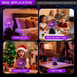 <span class=keywords><strong>Lampe</strong></span> à plasma lumineuse tactile sensible au toucher, cristal magique, contrôle du son, lumière nocturne LED personnalisée de 5 pouces, pour Noël et Diwali - Product Image 5