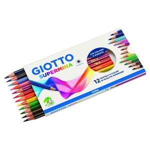 GIOTTO - ÉTUI À CRAYONS GIOTTO SUPERMINA AVEC 12 CRAYONS DE COULEUR - Product Image 1
