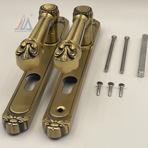 Hiện đại hai-tone đồng thau Đồng cửa xử lý tấm nhôm cổ cho khách sạn ứng dụng - Product Image 5