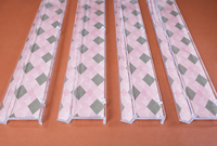 Ensemble de supports de mahjong en acrylique Harlequin rose et gris avec panneaux à motif losanges