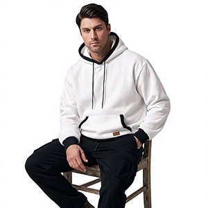 Sweat-shirts d'hiver pour hommes en polyester/coton polaire, col en V, coupe classique, style sportif, imperméables, coupe-vent, écologiques, séchage rapide - Product Image 1
