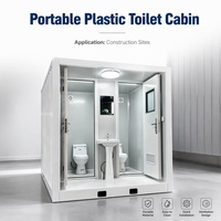 Cabine de toilettes chimiques portable, unité de toilettes mobiles d'extérieur