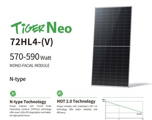 แผงโซลาร์เซลล์ Jinko Tiger Neo N-type JKM570-590N-72HL4 570-590 วัตต์ โมโน 580w 585w 590w 595w 580w แบบโมโนเฟเชียล - Product Image 2