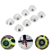 Planche à roulettes Scooter Quad Roller Inline Vitesse Skate Skateboard Roulement De Roue Entretoises Argent Skate Accessoires