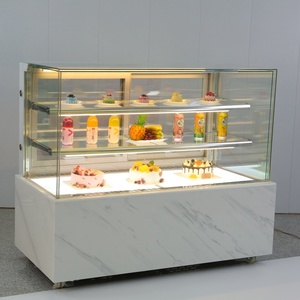 8-Cơ sở đá cẩm thạch trưng bày bánh không khung trưng bày Máy làm lạnh bánh lạnh cho siêu thị - Product Image 5