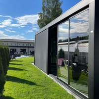Auvent électrique de luxe pour patio et terrasse, belvédère à persiennes réglables, avec revêtement en poudre