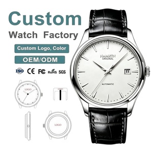OEM 50 Piezas Reloj de Vestir Automático Miyota para Hombre, Relojes Casuales de Lujo con Logotipo Personalizado, Reloj Mecánico de Negocios de Lujo con Correa de Cuero - Product Image 1