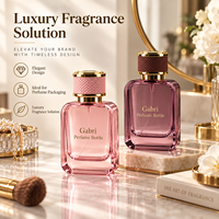 Flacon de parfum de luxe personnalisé OEM, étiquette privée, 30 ml, 100 ml, flacon de parfum en verre, 50 ml avec boîte, flacon de parfum vide unique et plat