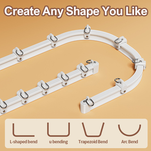 Double Layer Integrated Curved <b>Curtain</b> Rail Two Tracks Bay Window <b>Curtain</b> Track - Product Image 1