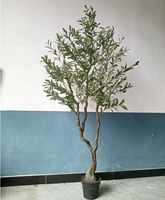 Grand olivier artificiel Décoration intérieure de plantes en pot en plastique Arbre de décoration en plastique élégant