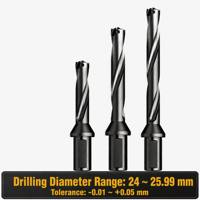 [24-25.99mm] Foret couronne, Foret de perçage intensif, Foret pour trous profonds, Foret pelle, Porte-outil, Lame à tête rotative, Foret à percussion, Foret rapide CNC