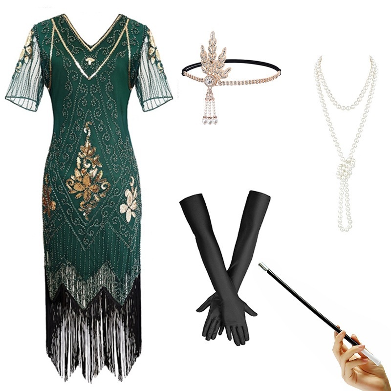 Green Dress Accessory Set