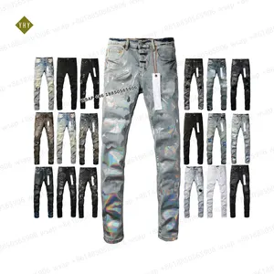 High Brand 5A top level Multicolor Spray-painted Jeans Wholesale Breathable Skinny Streetwear Patch Low Rise Medium Loose