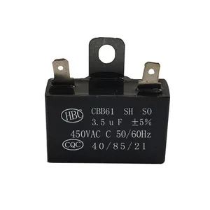 3.5uf 450v cbb61 capacitor fã 3.5uf capacitores do motor de corrente alternada