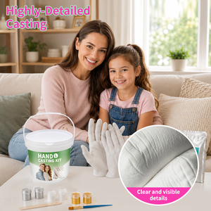 Dongtaiyuan Kit <span class=keywords><strong>de</strong></span> moulage manuel 3L à faible émission <span class=keywords><strong>de</strong></span> poussière, parfum menthe, pour bébés et couples, pour souvenir en plâtre d'alginate DIY, logo personnalisé - Product Image 6