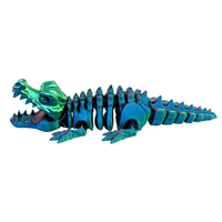 Figurine de crocodile articulée à bouche ouverte en plastique imprimé en 3D, jouet anti-stress à mâchoire mobile, décoration de bureau, cadeau reptile unisexe