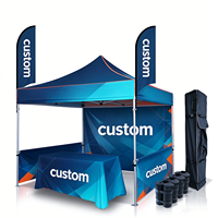 Gazebo pliable personnalisé imprimé, structure en aluminium robuste, protection imperméable contre les UV, stand publicitaire pour salon professionnel en plein air, tente de réception
