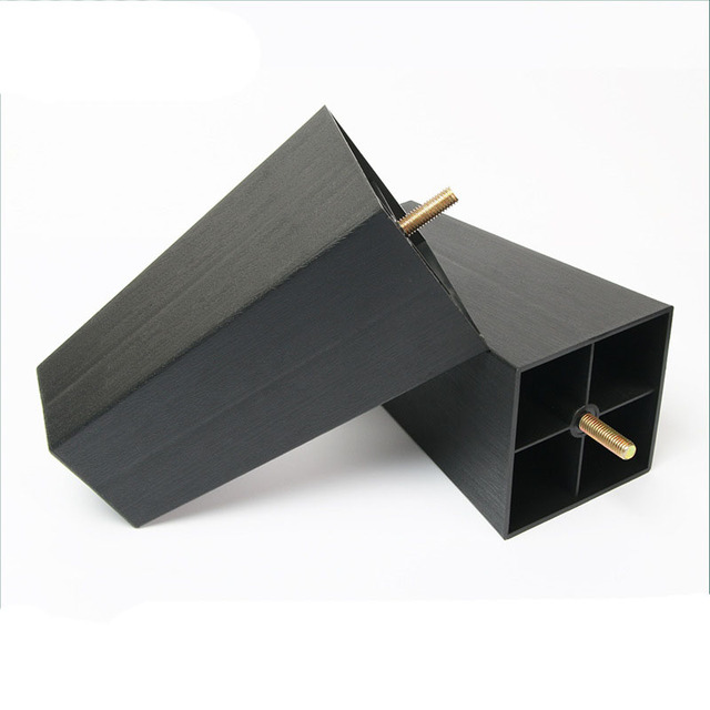 Plastic Furniture Legs, Square Couch Legs Black Sofa Legs, Mid Century Furniture Feet M8 for Cabinet Desk Table Sofa
