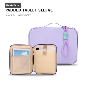 Custodia Imbottita per <span class=keywords><strong>Tablet</strong></span> 9-11 Pollici con Manico, Logo Personalizzato, Borsa da Trasporto <span class=keywords><strong>in</strong></span> Poliestere per iPad, Vendita all'Ingrosso per Scuola e Viaggi - Product Image 1