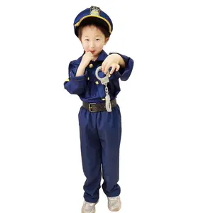 어린이 경찰관 의상 소녀와 소년 드레스 경찰 유니폼 의상 어린이를위한 경찰 의상