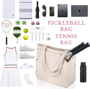 Muestra gratuita: Bolsa de tenis para 3 raquetas, acolchada para proteger las raquetas y ligera, para jugadores de tenis profesionales o principiantes, diseño unisex. - Product Image 4