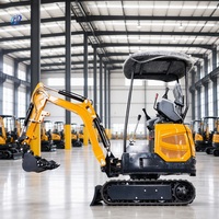 Mini-excavatrice à chenilles de 1,5 tonne à prix réduit, avec cabine, moteur diesel Kubota, certifiée CE EPA EURO5, pour le jardin