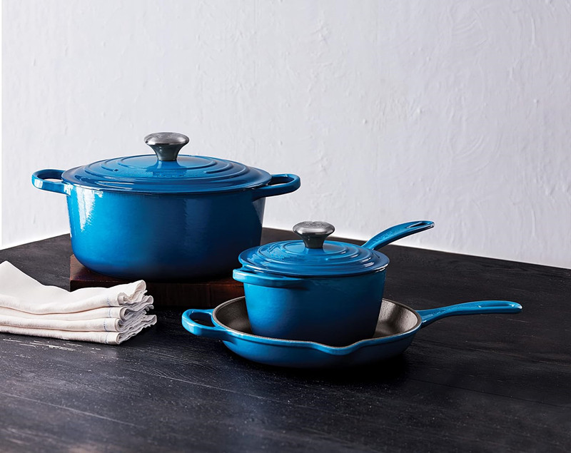 Wholesale Household 7 Pieces Enamel Coated Color Cast Iron Kitchen Utensils Cooking Tools Non-Stick Cookware Pots Pans Set · image 6