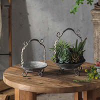 Jardinière en métal pour plantes de jardin, vase à fleurs, design vintage pour la décoration de la ferme