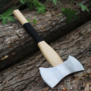Ascia Forgiata a Doppio Taglio con Manico in <span class=keywords><strong>Noce</strong></span>, Tomahawk Resistente ad Alta Durezza, Ascia Multifunzionale per Taglio e Abbattimento all'Aperto - Product Image 6