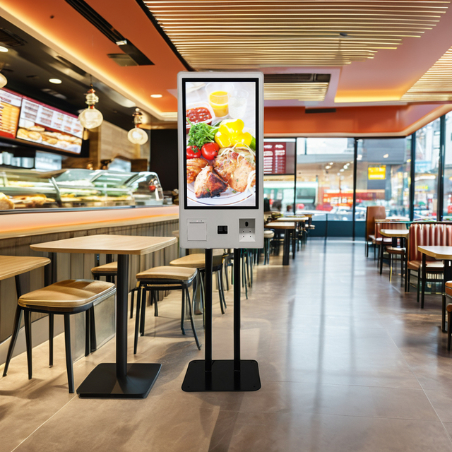 Factory Direct 27" Self-service Checkout Touch Kiosk with Thermal Printer Self-service Ordering Kiosk
