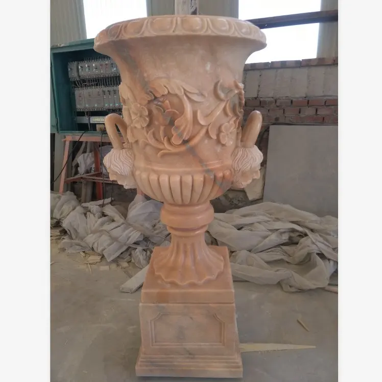 Natuurlijke Marmeren Grote Stenen Bloem Urn Planter Potten