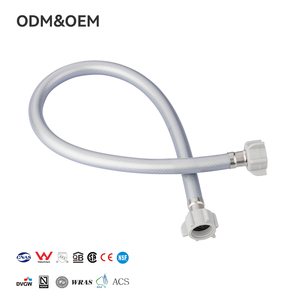 Tuyau de plomberie en PVC tressé gris clair anti-explosion personnalisé, tuyau de raccordement flexible en caoutchouc sanitaire pour toilettes - Product Image 1