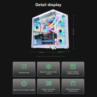 Casing PC Gaming ATX Grosir, Mendukung GPU 400mm, Pendingin Air 360mm di Bagian Atas, Dengan 7 Slot PCIe dan Dua Slot HDD