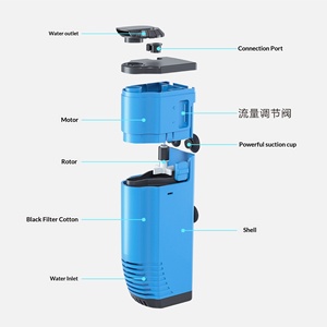 Filtro Multifunzionale per Acquario con Collo <span class=keywords><strong>d</strong></span>'Oca e Barra Spray, Pulitore per <span class=keywords><strong>Tartarughe</strong></span>, Pompa di Circolazione a Cascata per <span class=keywords><strong>Habitat</strong></span> di Rettili - Product Image 6