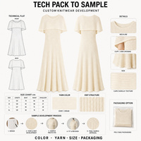 Nouvelle arrivée, mode d'été, robe maxi en tricot à deux pièces pour femme, haut à col rond ajouré sans manches, robe de plage