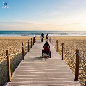 Tapis d'accès de plage en maille polyester à trous carrés, robuste, à enroulement rapide, antidérapant, pour la protection <span class=keywords><strong>des</strong></span> allées de plage et <span class=keywords><strong>des</strong></span> <span class=keywords><strong>dunes</strong></span> - Product Image 1