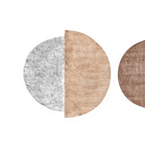 Tapis persan artisanal de qualité supérieure, mélange laine et soie, à poils moyens, avec support en PVC pour intérieurs élégants - Product Image 1