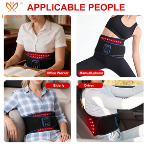 Ceinture de massage OEM rechargeable à lumière rouge, batterie 5000 mAh, chauffante et vibrante, pour thérapie abdominale et lombaire - Product Image 3