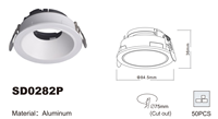 Cadre de luminaire encastré LED modulaire en aluminium pour usage intérieur, AC 220V, durée de vie de 50 000 heures, style moderne, remplaçable et rotatif