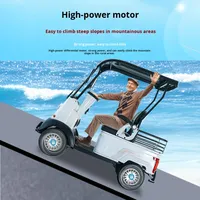Mini Bus X2 Scooter de mobilité pour enfants âgés à deux places Véhicule électrique couvert à quatre roues Moteur de 650kW Portée de 80km