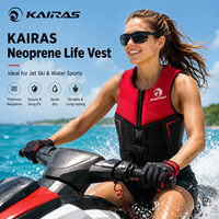Gilet de flottabilité en néoprène 50N pour jet ski, wakeboard, kayak, navigation, fermeture éclair réglable, gilet de sports nautiques