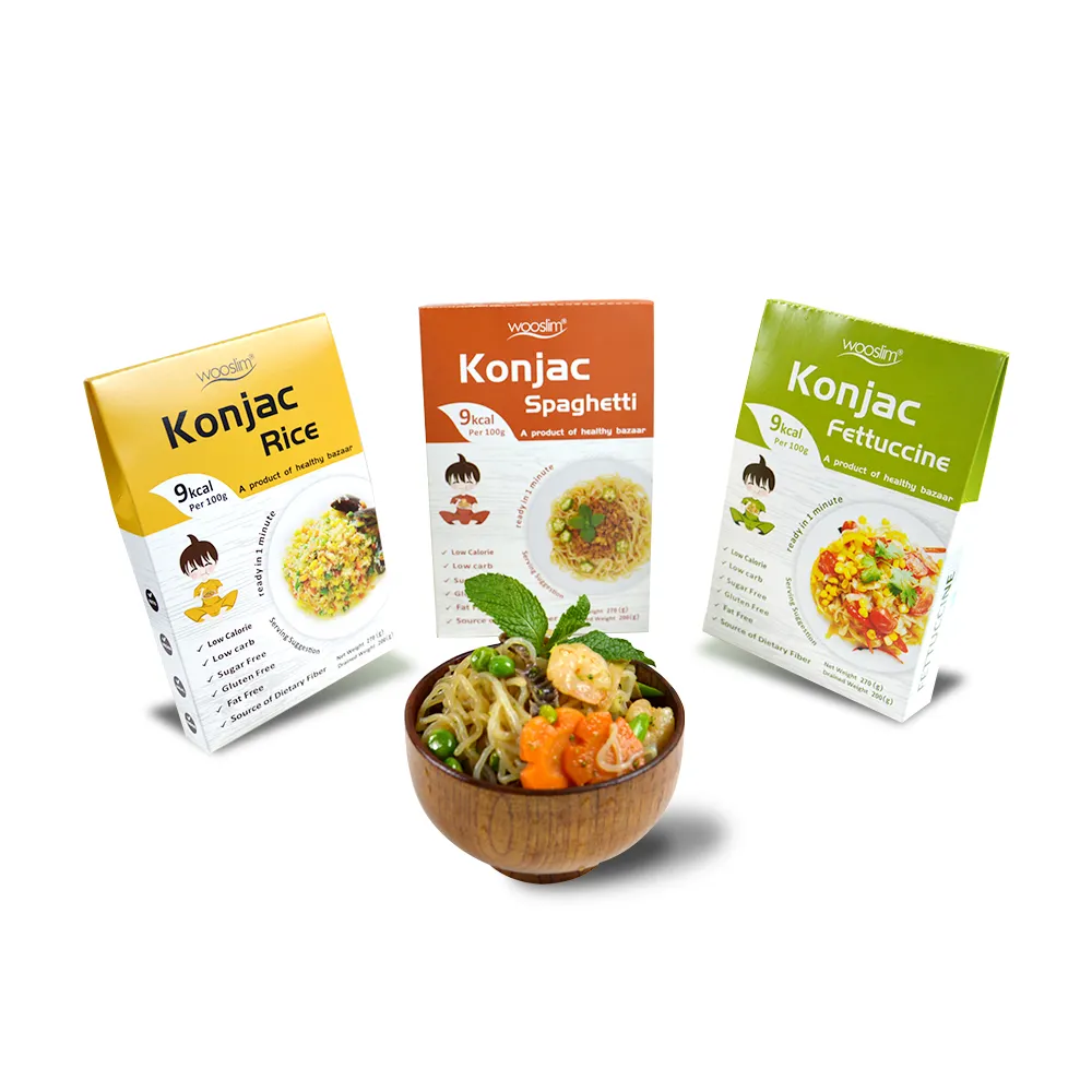 Caloriearme Instant Rijstvrije Halal Voedselsuikervrije Keto-Pasta Konjac Shirataki-Noedels