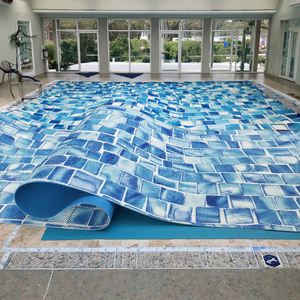 BINSPAPO Wasserwellen-Muster PVC-Vinyl-Poolfolie 1,5mm Dick Rutschfest Temperaturbeständig -40°C bis 70°C Mosaik-Schutz - Product Image 5