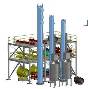 Óleo residual do motor, sistema de controle DCS de 1-500 TPD, máquina de destilação diesel regenerada/máquina de refinaria de petróleo