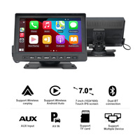 Moniteur portable 7 pouces PND sans fil Apple CarPlay Android Auto avec caméra de recul